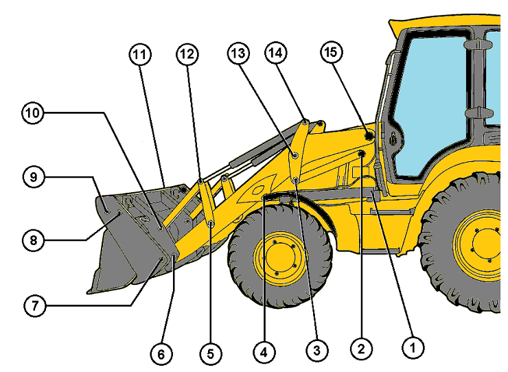 Запчасти к передней стреле на экскаватор-погрузчик JCB: 3CX, 3CX Super, 4CX